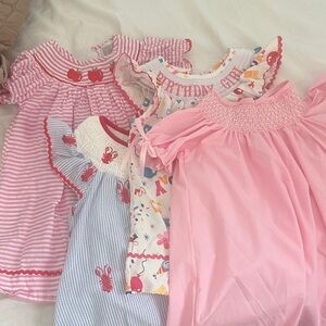 Girls smocked dress lot
